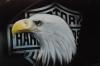 Eagles head over Harley logo by  Lucboivin