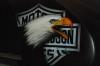 Eagle head over Harley Logo by  Lucboivin