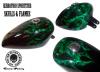 Green Skull Flames by  Airkustomde