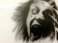 Portrait Screaming Face by L.w Airbrushing