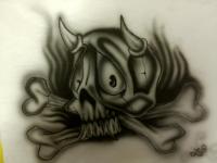 Cartoon Skull by L.w Airbrushing
