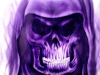 Purple Skull by L.w Airbrushing