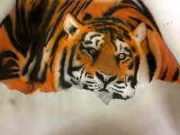 Tiger In The Snow by L.w Airbrushing